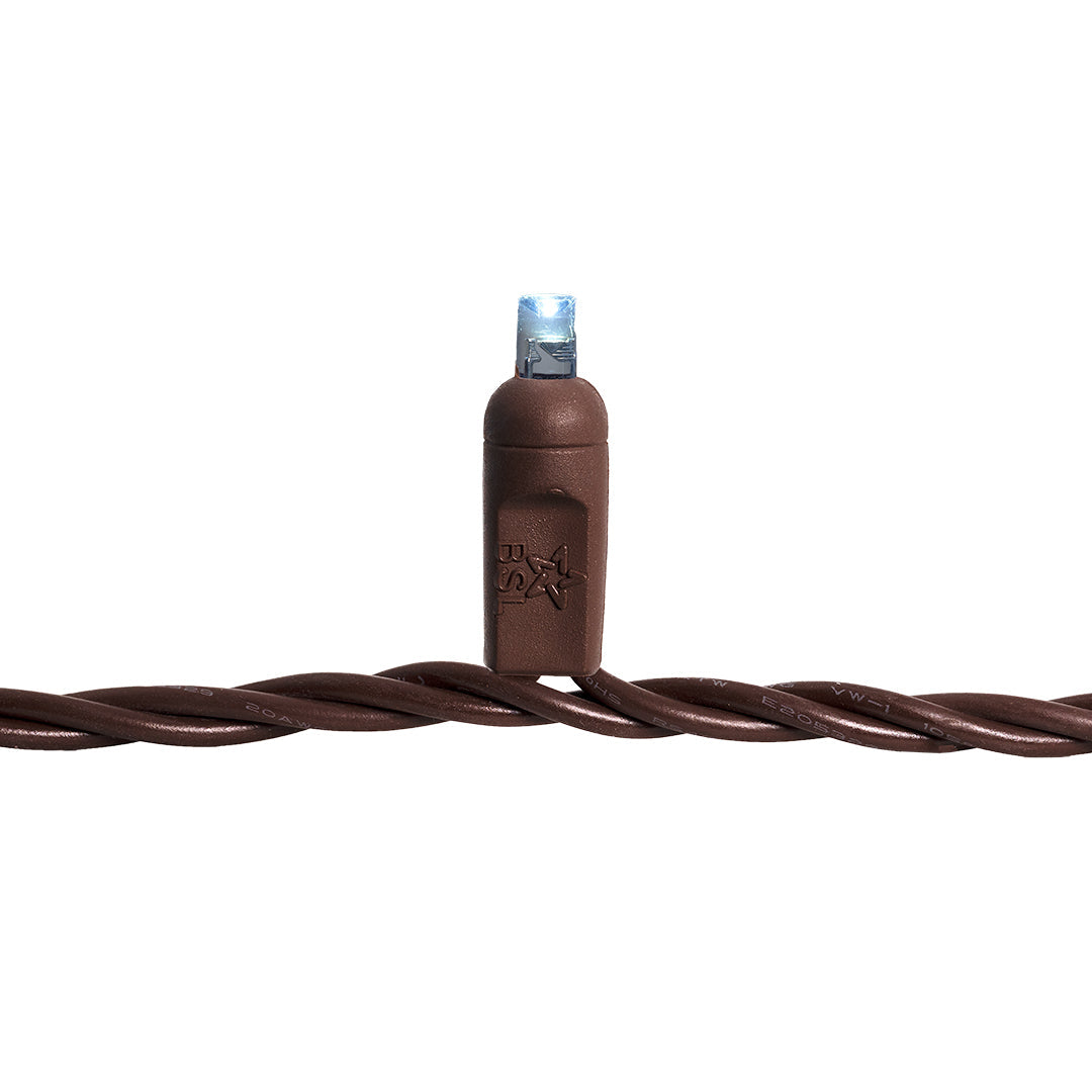 Steady Mini Lights - Brown Wire (23ft) - Coaxial Plug - Bulk