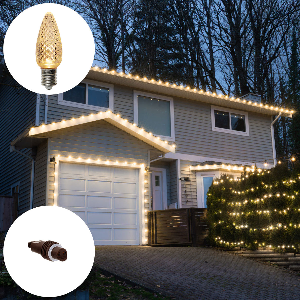 Pro Starter Bundle - 10 Homes (C9 Bulbs + Coaxial Plug Mini Lights)