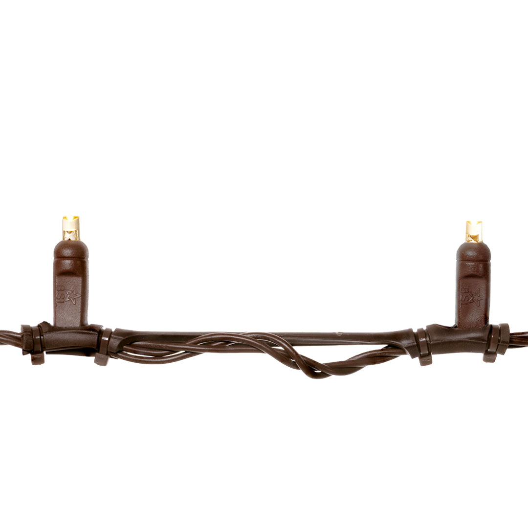 Steady Stretch String Mini Lights - Brown Wire (25 ft)