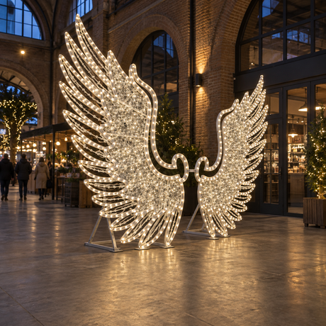 Angel Wing Photo Station — installed in a real-world setting, indoor scene