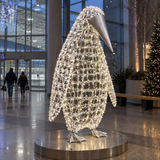 Penguin Sculpture — installed in a real-world setting, indoor scene