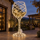Wine Glass Sculpture — installed in a real-world setting, outdoor scene